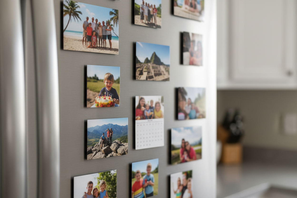 keep everything but have the photo calendar smaller so the month and markings are unidentifiable