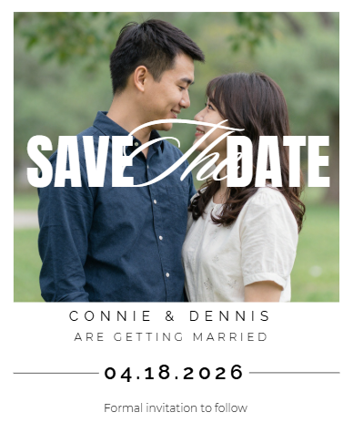 Save-The-Date Photo Magnets - Wedding Announcement Magnets